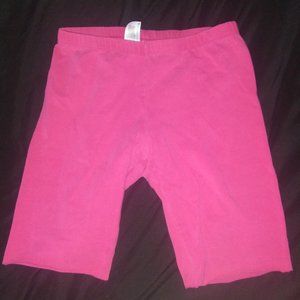 Pink biker shorts